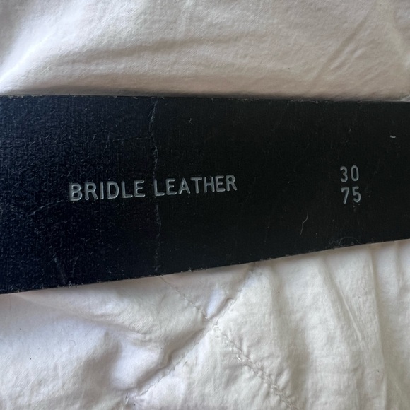 Paul Smith black Leather Belt with white Buckle main image 6